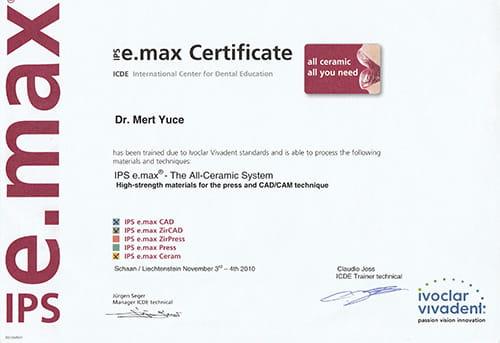certificat Emax