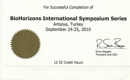 certificat BioHorizon