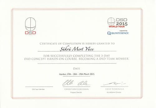 certificat Dr Mert Yuce