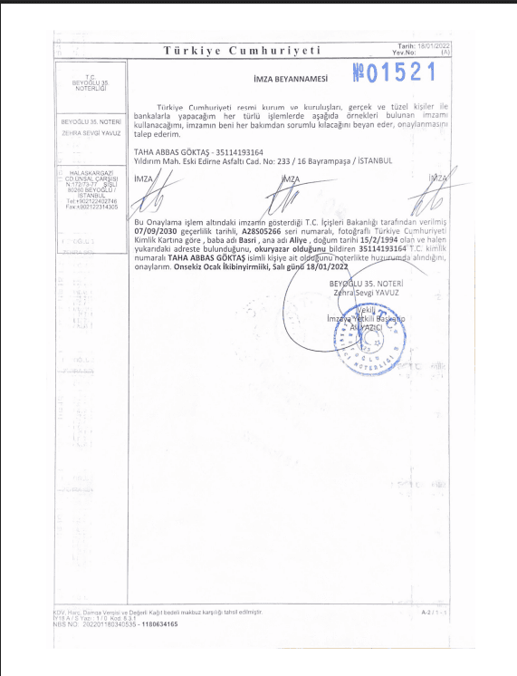 Taha Göktaş diploma 1