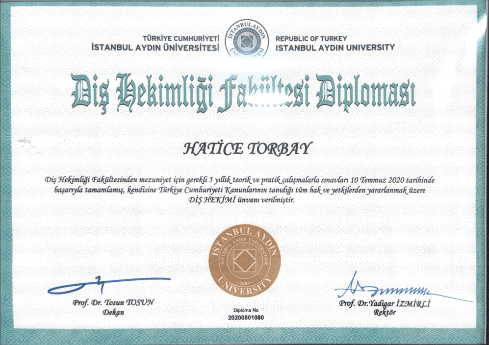 Dr.Hatice Torbay   Eğitim 1