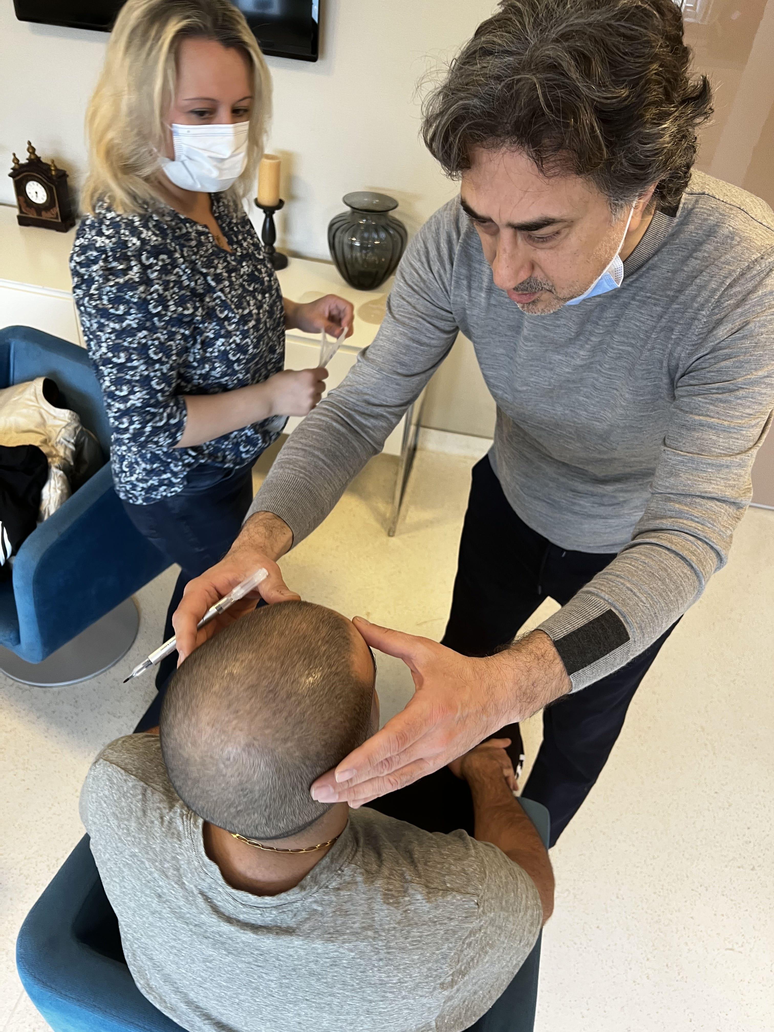 Preop greffe cheveux