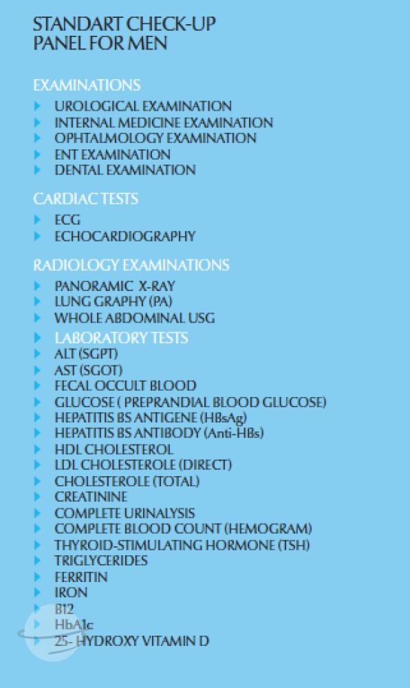 Check up standard Men