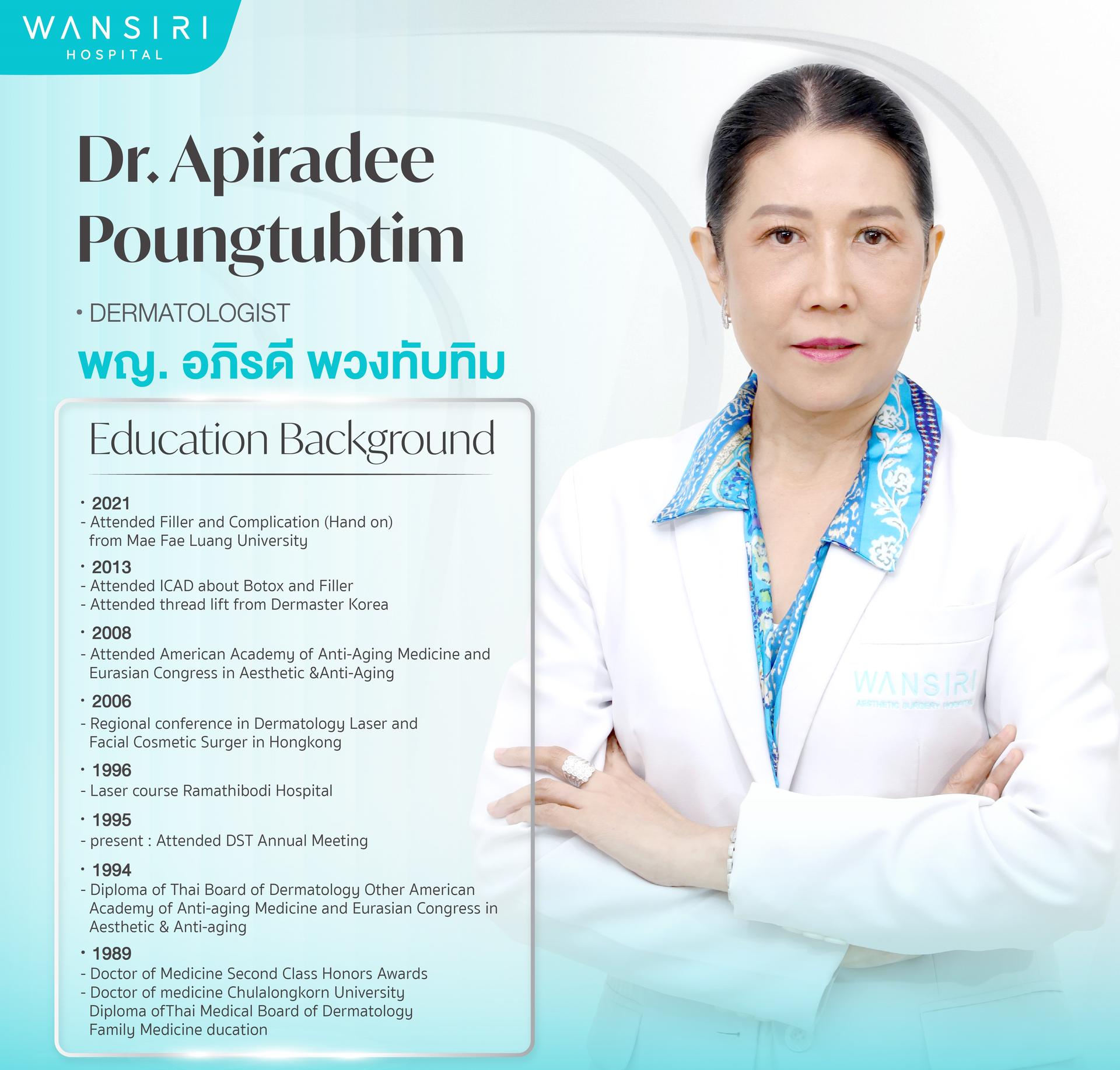 Ritratto di Dr. Apiradee Poungtubtim